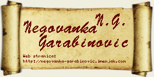 Negovanka Garabinović vizit kartica